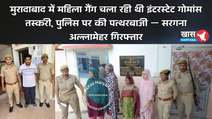 मुरादाबाद में महिला गैंग चला रही थी इंटरस्टेट गोमांस तस्करी, पुलिस पर की पत्थरबाजी — सरगना अल्लामेहर गिरफ्तार