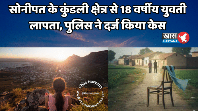 सोनीपत के कुंडली क्षेत्र से 18 वर्षीय युवती लापता, पुलिस ने दर्ज किया केस