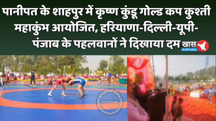 पानीपत के शाहपुर में कृष्ण कुंडू गोल्ड कप कुश्ती महाकुंभ आयोजित, हरियाणा-दिल्ली-यूपी-पंजाब के पहलवानों ने दिखाया दम