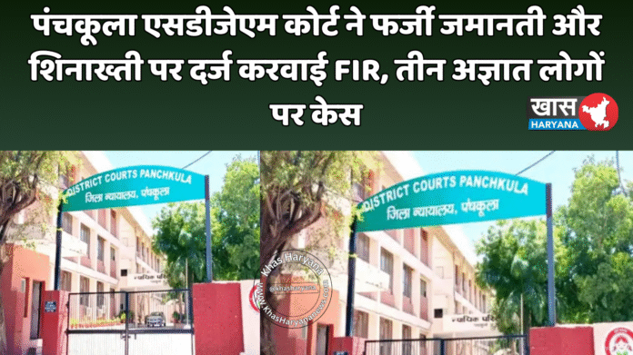 पंचकूला एसडीजेएम कोर्ट ने फर्जी जमानती और शिनाख्ती पर दर्ज करवाई FIR, तीन अज्ञात लोगों पर केस