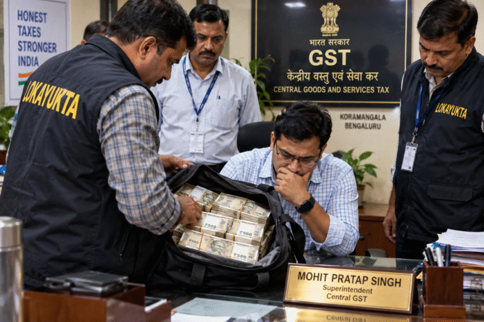 ₹20 लाख की रिश्वत मांगी, ₹8 लाख लेते GST अधिकारी गिरफ्तार; लोकायुक्त के ट्रैप में फंसे मोहित प्रताप सिंह